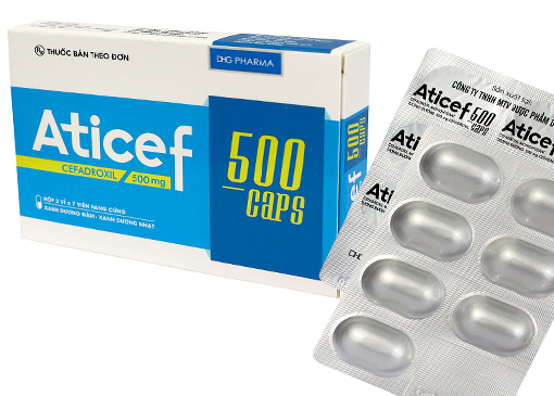 Aticef 500mg - Kháng sinh có công dụng diệt khuẩn