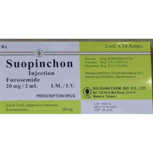 Suopinchol 20mg/2ml - Chỉ định tăng huyết áp nhẹ & trung bình