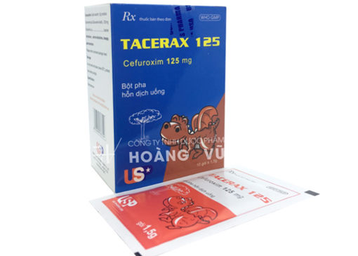 Tacerax 125mg - Kháng sinh điều trị nhiễm khuẩn