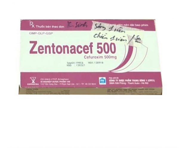 Zentonacef 500 - Điều trị viêm amida, viêm họng, viêm phế quản