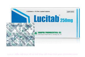 Quy cách đóng gói thuốc Lucitab 250mg