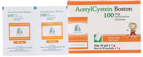 Quy cách đóng gói Acetylcystein Boston 100 Quy cách đóng gói Acetylcystein Boston 100