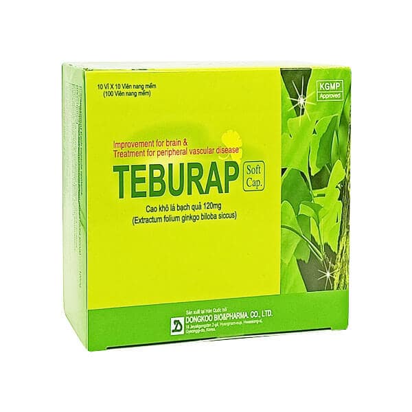 Teburap có hoạt chất chính là Ginkgo biloba