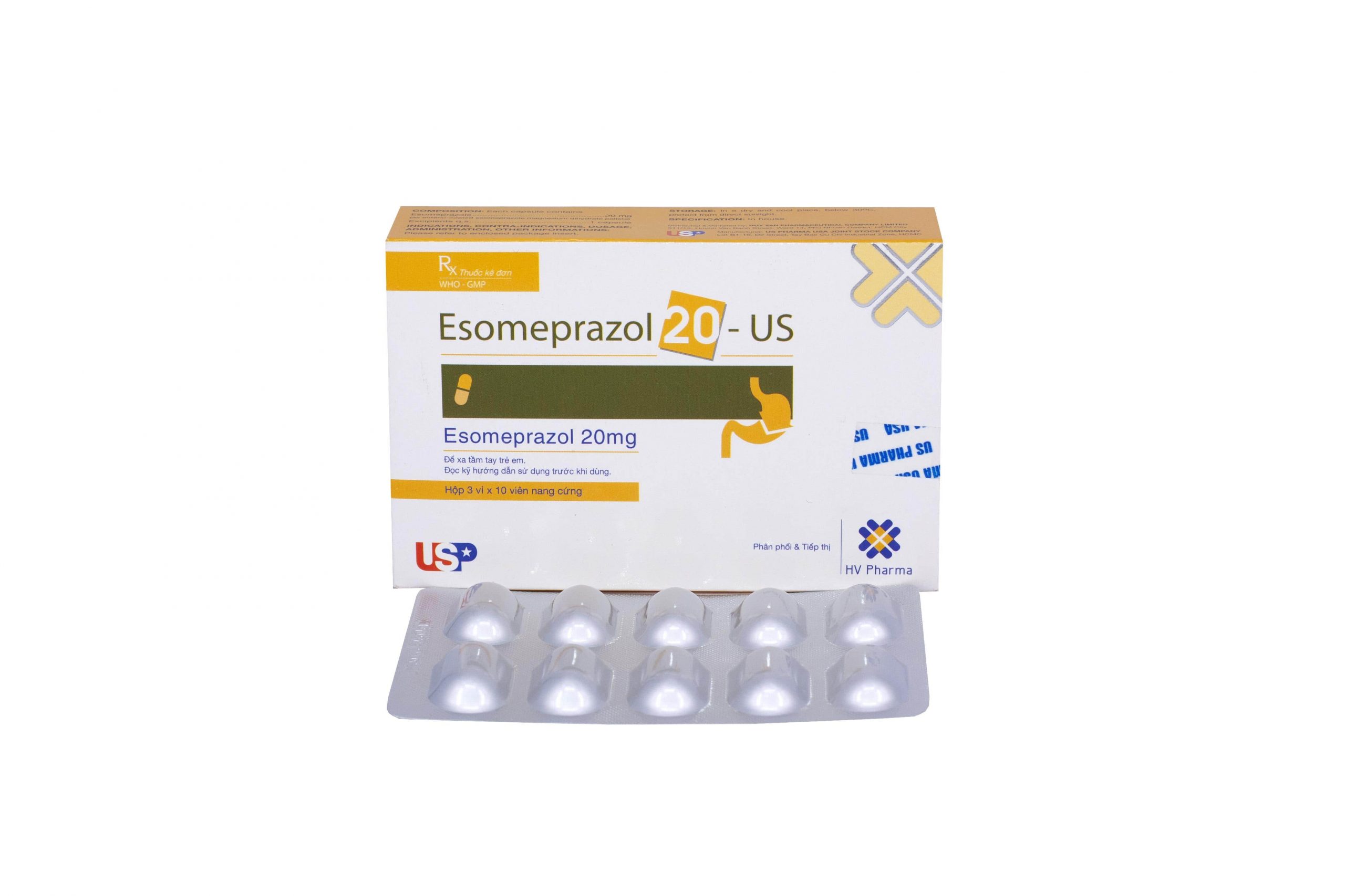 Esomeprazol 20 – US hộp bao nhieu viên 